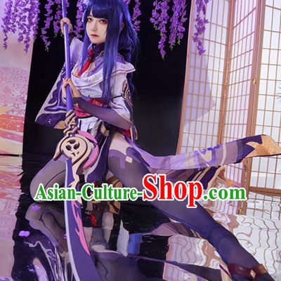 Genshin Impact Cosplay Costume Raiden Shogun Ei Cosplay Convention Outfit