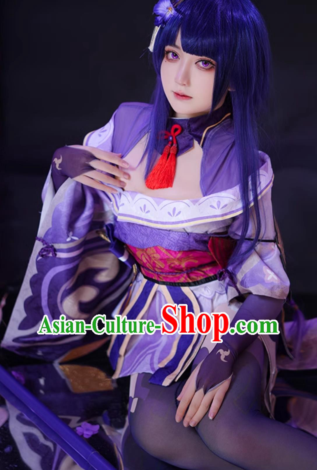 Genshin Impact Cosplay Costume Raiden Shogun Ei Cosplay Convention Outfit