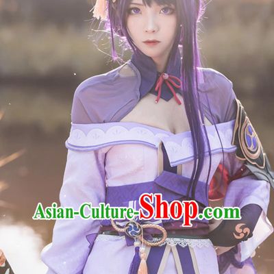 Genshin Impact Cosplay Raiden Shogun Ei Raiden Shogun Human Form Cosplay Set