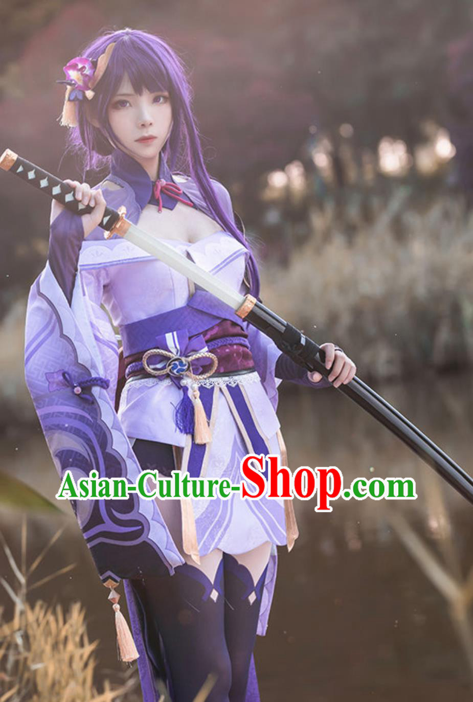 Genshin Impact Cosplay Raiden Shogun Ei Raiden Shogun Human Form Cosplay Set