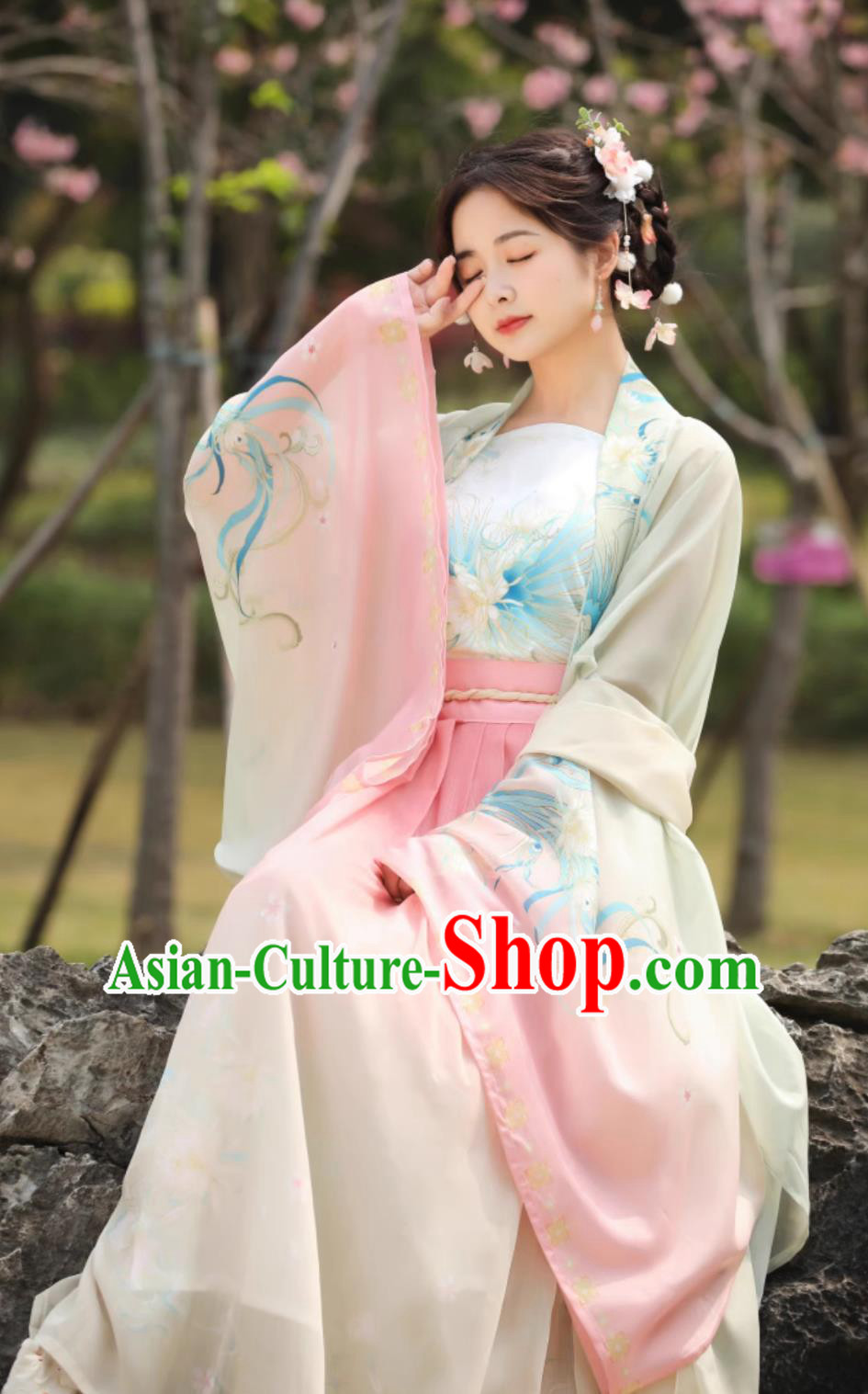 Pink Ephemeral Song Dynasty Hanfu Women Ethereal Gradient Costume Duijin Wide Sleeve Slip One Piece High Waist Dress Set Pink Ephemeral Song Dynasty Hanfu Women Ethereal Gradient Costume Duijin Wide Sleeve Slip One Piece High Waist Dress Set