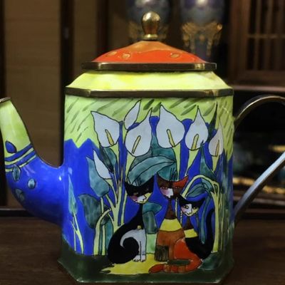Chinese Hand Painted Enamel Craft Cloisonne Teapot Collection