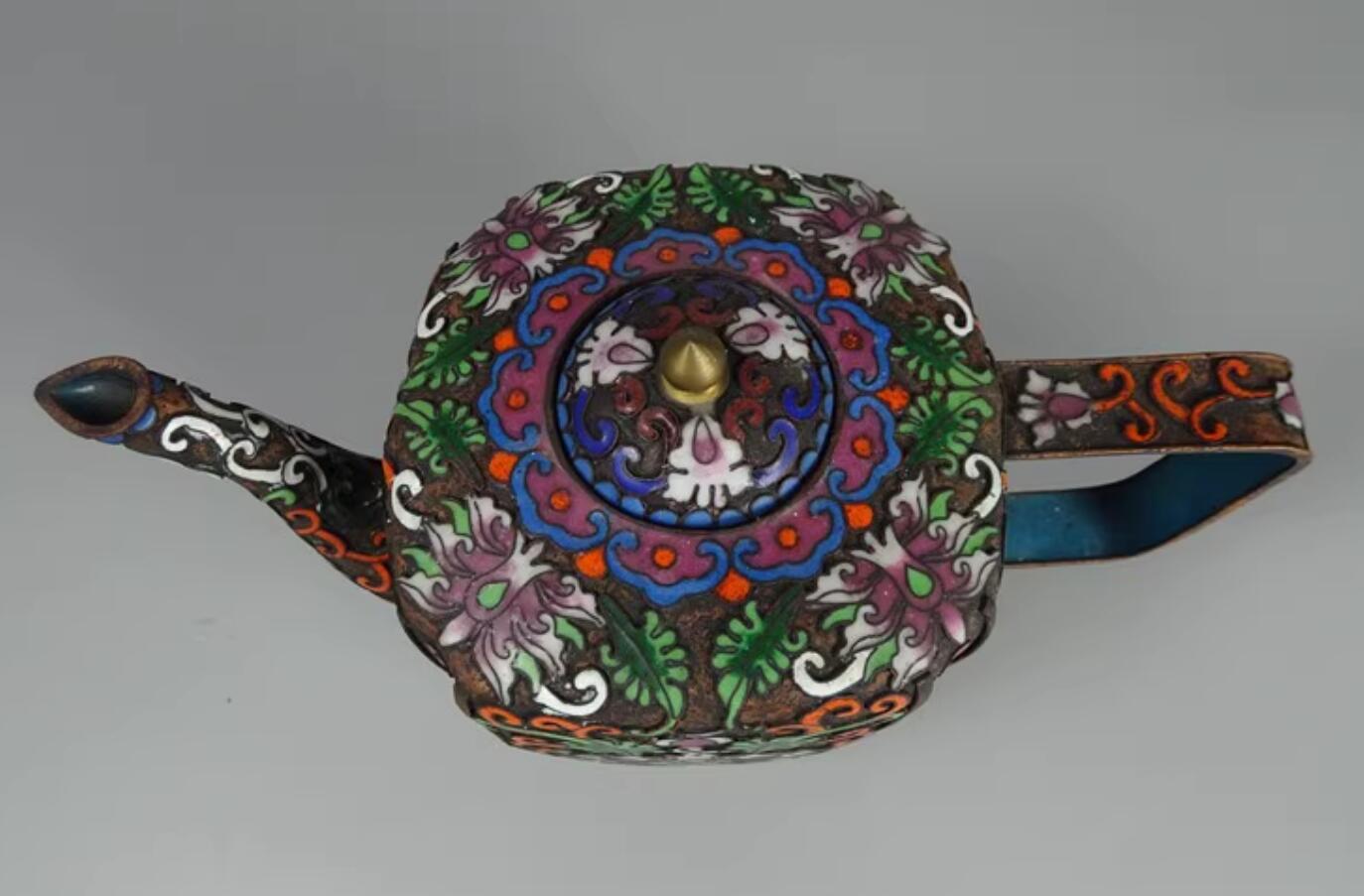 Cloisonne Teapot Collection Chinese Hand Painted Enamel Craft Intertwined Lotus Cloisonne Teapot Collection Chinese Hand Painted Enamel Craft Intertwined Lotus