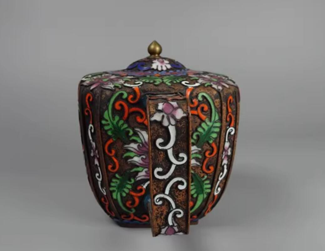 Cloisonne Teapot Collection Chinese Hand Painted Enamel Craft Intertwined Lotus Cloisonne Teapot Collection Chinese Hand Painted Enamel Craft Intertwined Lotus