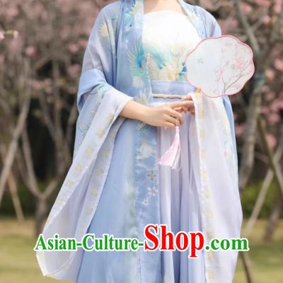 Epiphyllum Song Style Hanfu Chinese Women Gradient Duijin Wide Sleeves Halter One Piece High Waist Skirt Complete Set
