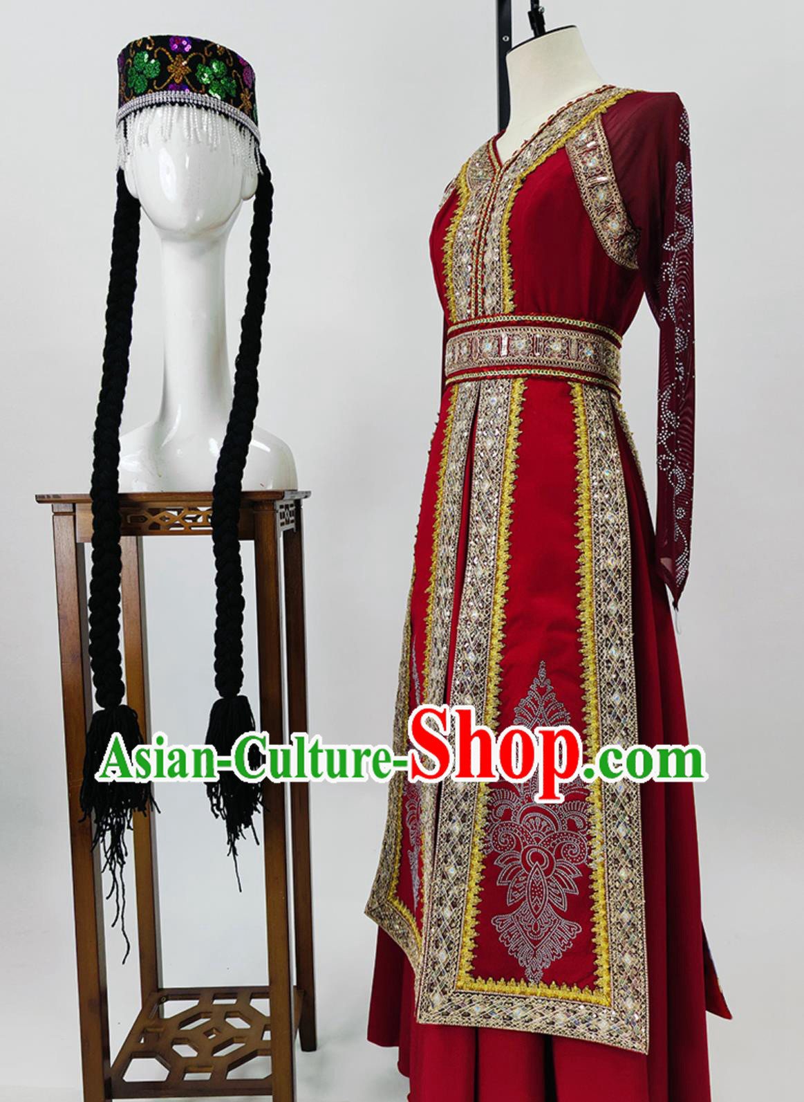 Ethnic Tajik Uyghur Dance Performance Costume National Costume Evening Dress