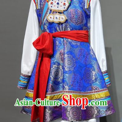 Chinese Ethnic Tibetan Mens Performance Costume Stage Costume Evening Dance Performance Clothing