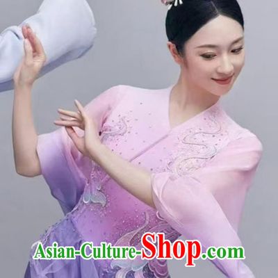 Chinese Classical Dance Costume Women Performance Yi An Drunk Play Ancient Style Dress Umbrella Dance Clothing