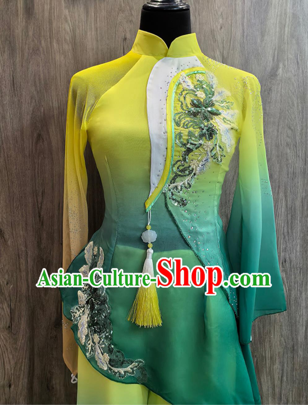 Jiaozhou Yangko Costume Chinese Classical Dance Performance Green Outfit Ancient Style Dance Clothing Jiaozhou Yangko Costume Chinese Classical Dance Performance Green Outfit Ancient Style Dance Clothing