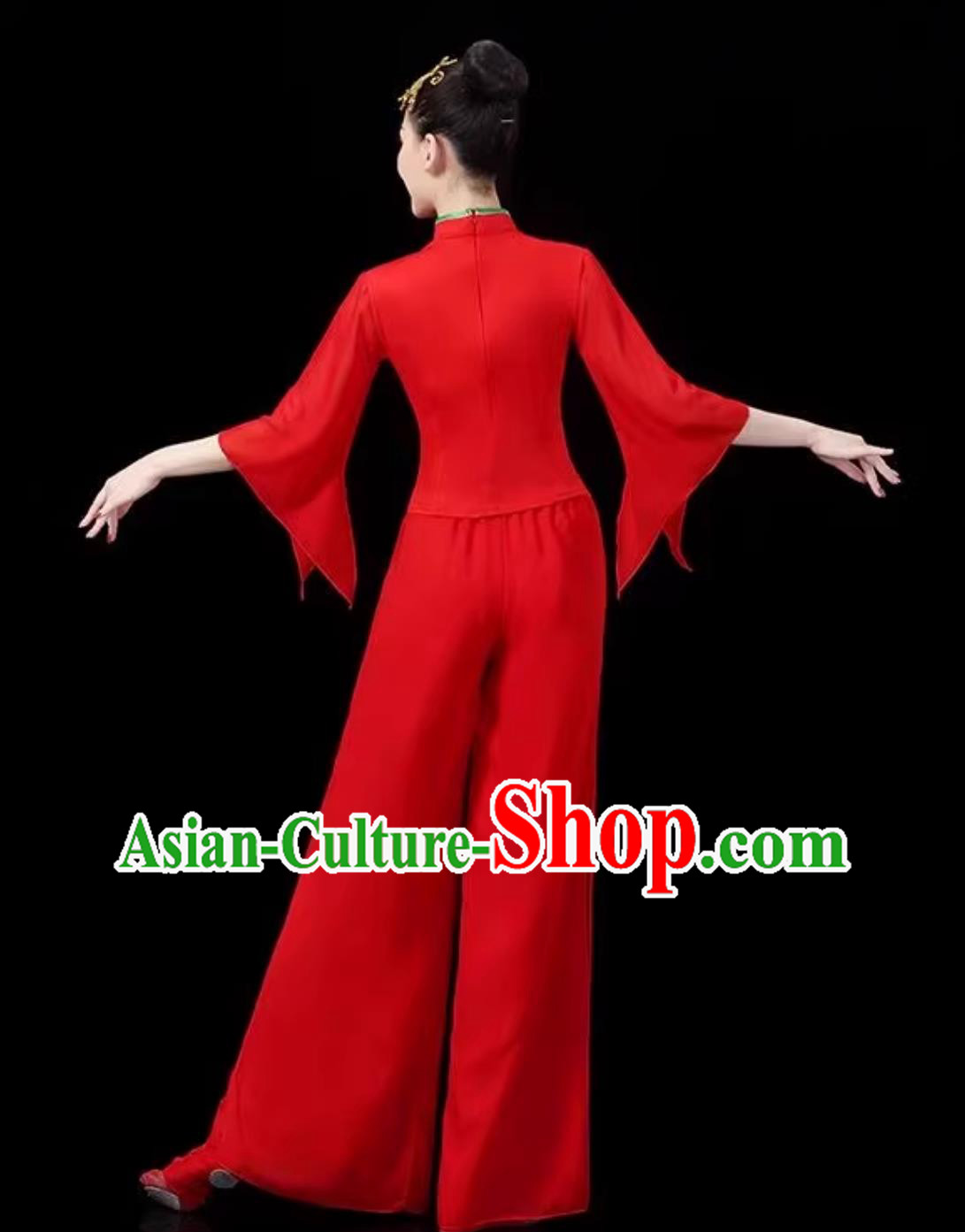 Yangko Dance Performance Costume Fan Dance Red Outfit Yangge Dance Performance Clothing Yangko Dance Performance Costume Fan Dance Red Outfit Yangge Dance Performance Clothing