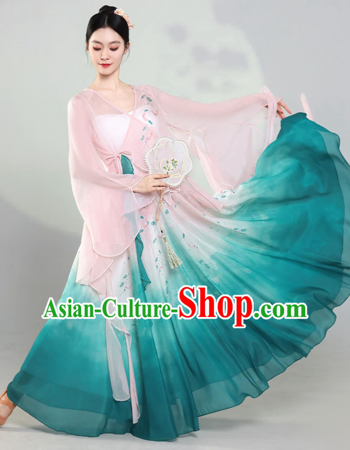 Classical Dance Costume Performance Wear Begonia Flower Mesh Skirt Chinese Dance Practice Outfit Classical Dance Costume Performance Wear Begonia Flower Mesh Skirt Chinese Dance Practice Outfit