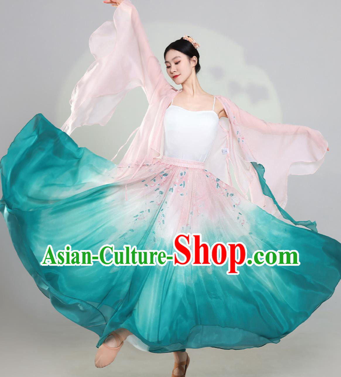 Classical Dance Costume Performance Wear Begonia Flower Mesh Skirt Chinese Dance Practice Outfit Classical Dance Costume Performance Wear Begonia Flower Mesh Skirt Chinese Dance Practice Outfit