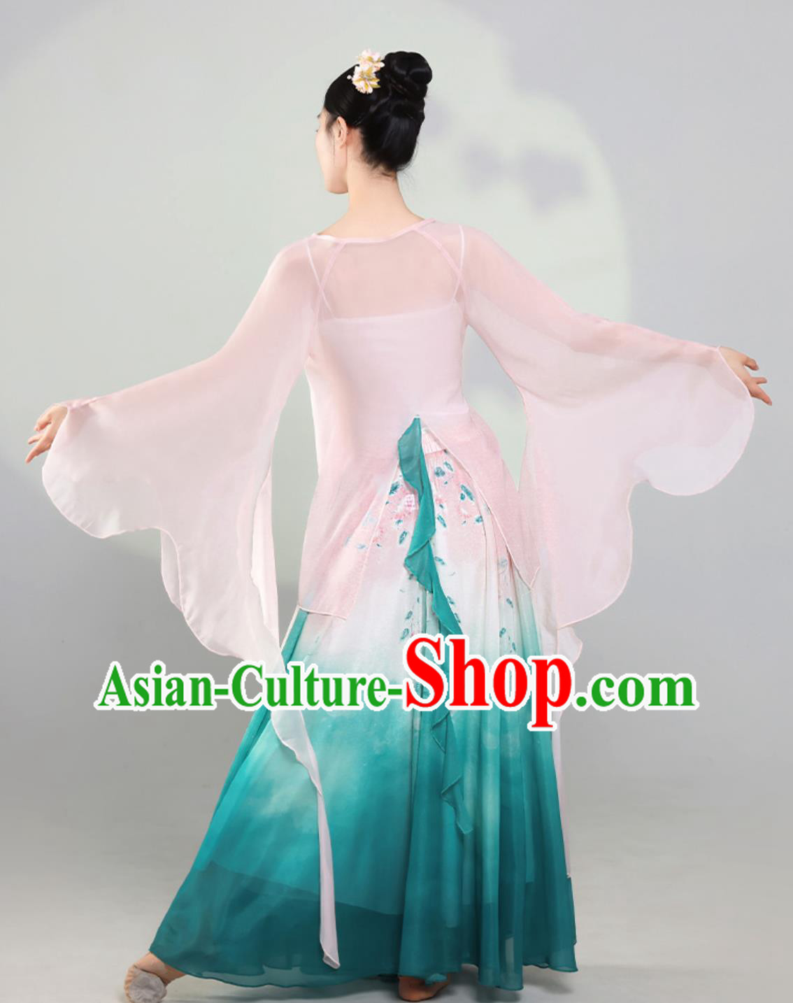 Classical Dance Costume Performance Wear Begonia Flower Mesh Skirt Chinese Dance Practice Outfit Classical Dance Costume Performance Wear Begonia Flower Mesh Skirt Chinese Dance Practice Outfit