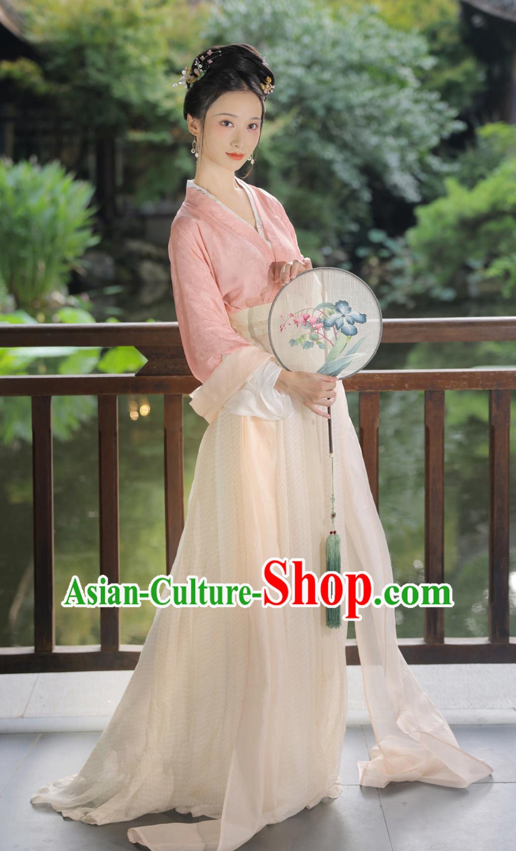 Chinese Song Dynasty Silk Ruqun Traditional Chinese Light Cross Collar Hanfu Dress Set Chinese Song Dynasty Silk Ruqun Traditional Chinese Light Cross Collar Hanfu Dress Set