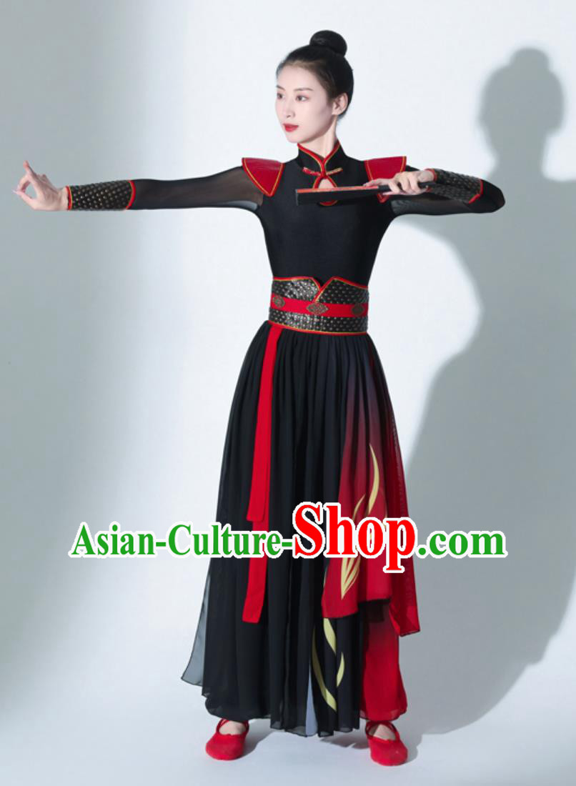 Mulan Sword Dance Costume Huo Yuanjia Heroine Fan Dance Outfit Mulan Sword Dance Costume Huo Yuanjia Heroine Fan Dance Outfit