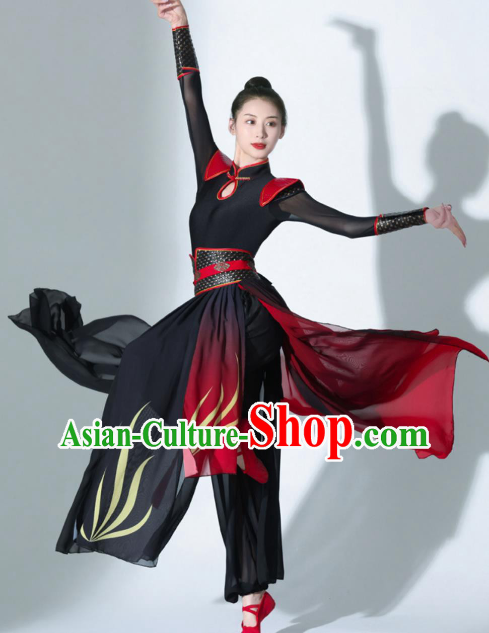 Mulan Sword Dance Costume Huo Yuanjia Heroine Fan Dance Outfit Mulan Sword Dance Costume Huo Yuanjia Heroine Fan Dance Outfit