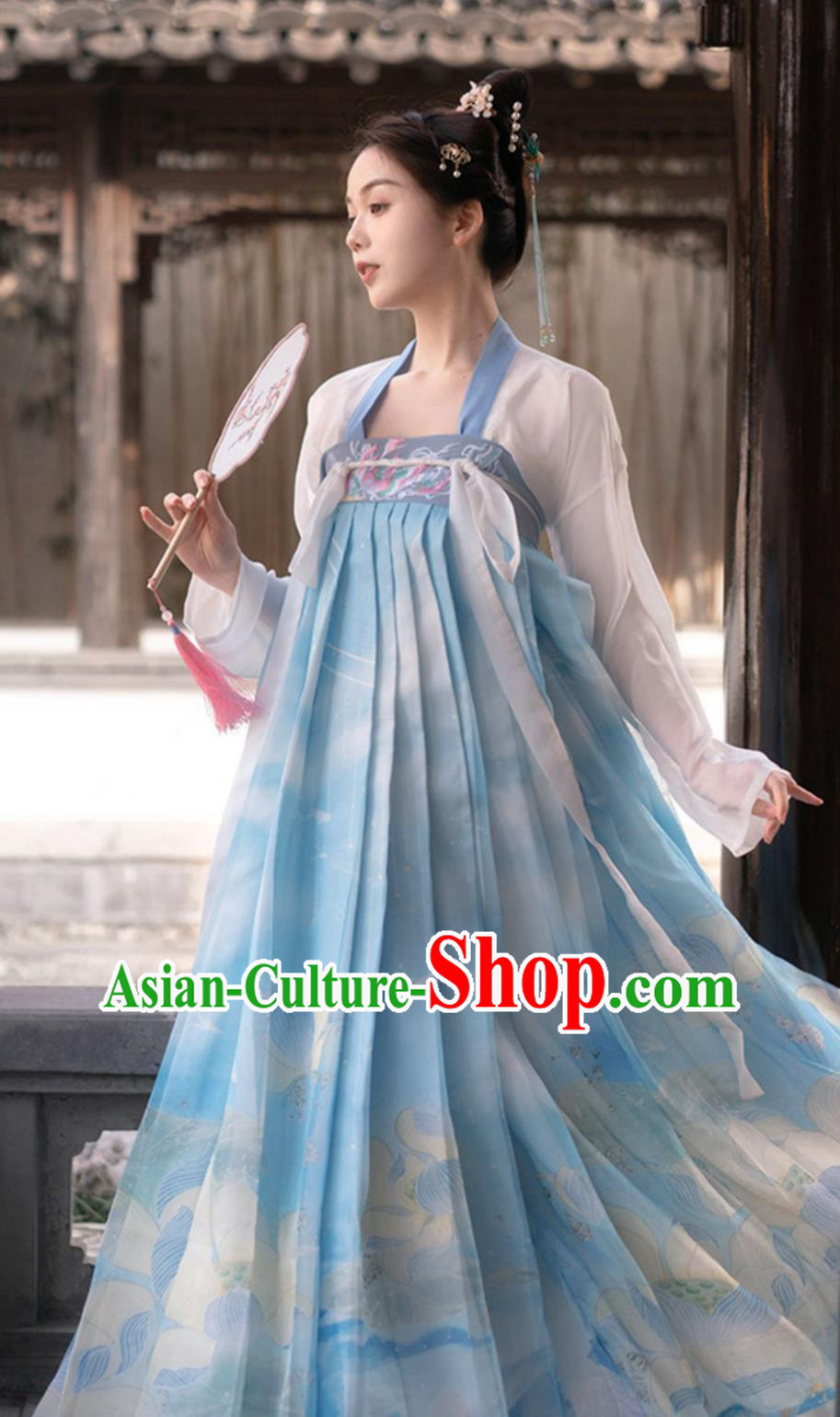 Chinese Tang Dynasty Hanfu Dress Traditional Women Ruqun Ancient China Clothing Chinese Tang Dynasty Hanfu Dress Traditional Women Ruqun Ancient China Clothing
