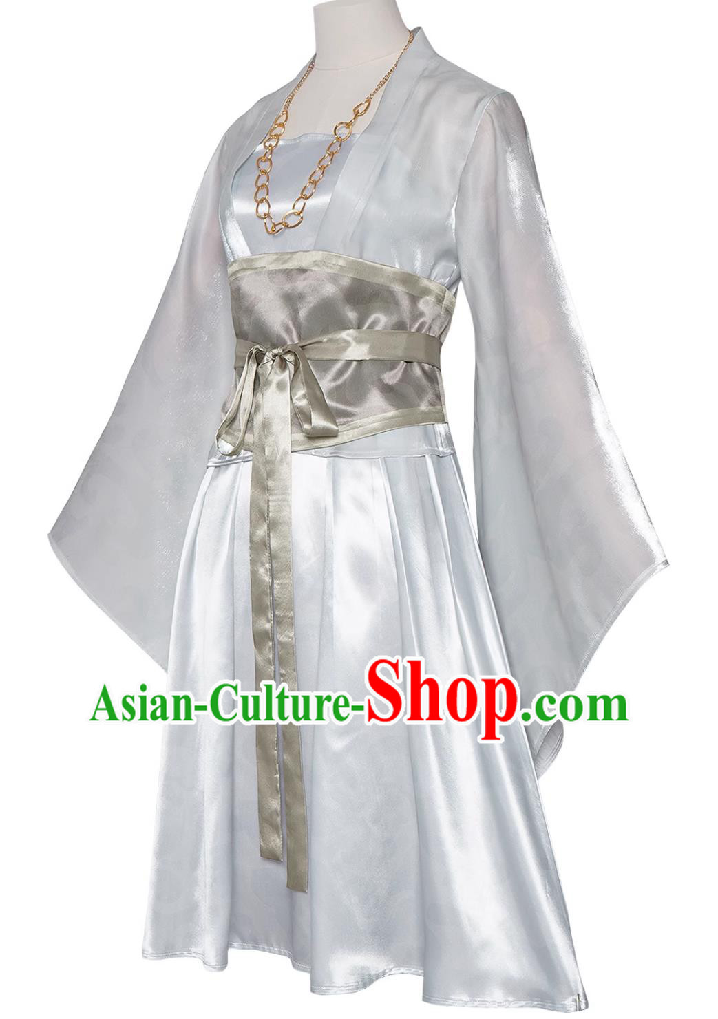 Nezha Devil Child Chaos At Sea Cosplay Costume Crane Child White Dress Set Nezha Devil Child Chaos At Sea Cosplay Costume Crane Child White Dress Set