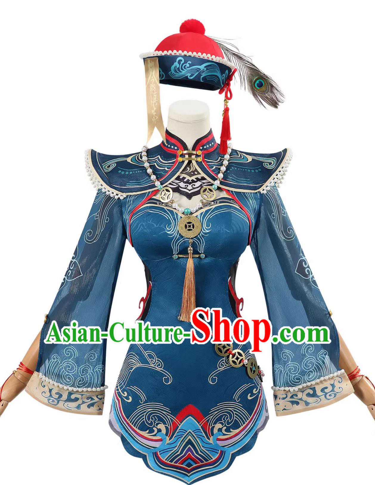 Naraka Bladepoint Cosplay Costume Jade Spirit Little Jiangshi Qipao Ink Travel Outfit Anime Cosplay Naraka Bladepoint Cosplay Costume Jade Spirit Little Jiangshi Qipao Ink Travel Outfit Anime Cosplay