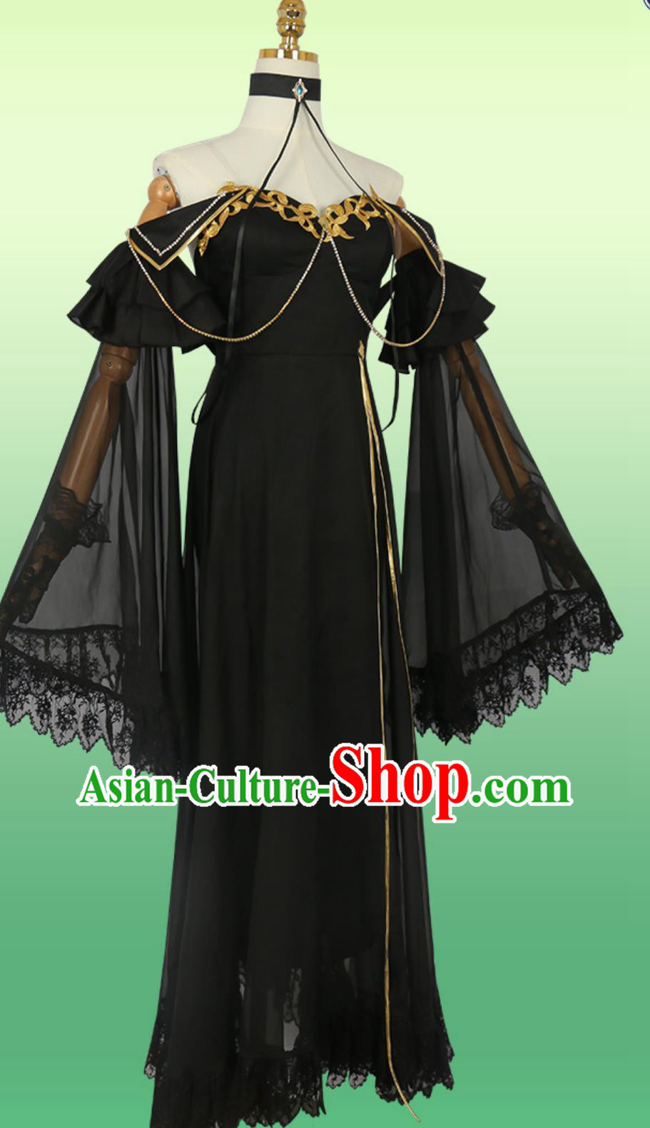 Code Geass C C Black Dress Cosplay Costume Cos Queen Gown Code Geass C C Black Dress Cosplay Costume Cos Queen Gown