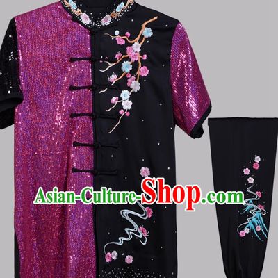 Wushu Changquan Colorful Uniform Kung Fu Competition Costume Sparkling Performance Outfit Chinese Martial Arts