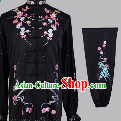 Embroidered Deer Taiji Competition Uniform Baduanjin Performance Kung Fu Training Outfit Chinese Taiji Clothing