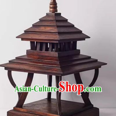 Thai Wood Table Lamp Bedside Lighting Southeast Asian Style Decorative Light