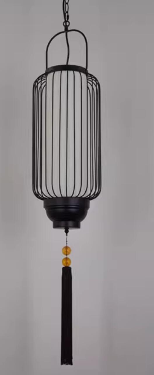 Long Birdcage Lamp Chinese Iron Lighting Tea Room Zen Style Classical Lantern Long Birdcage Lamp Chinese Iron Lighting Tea Room Zen Style Classical Lantern
