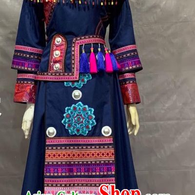 March Maonan Nationality Costume China Guangxi Performance Attire Maonan Nationality Suit Ethnic Minority Dress