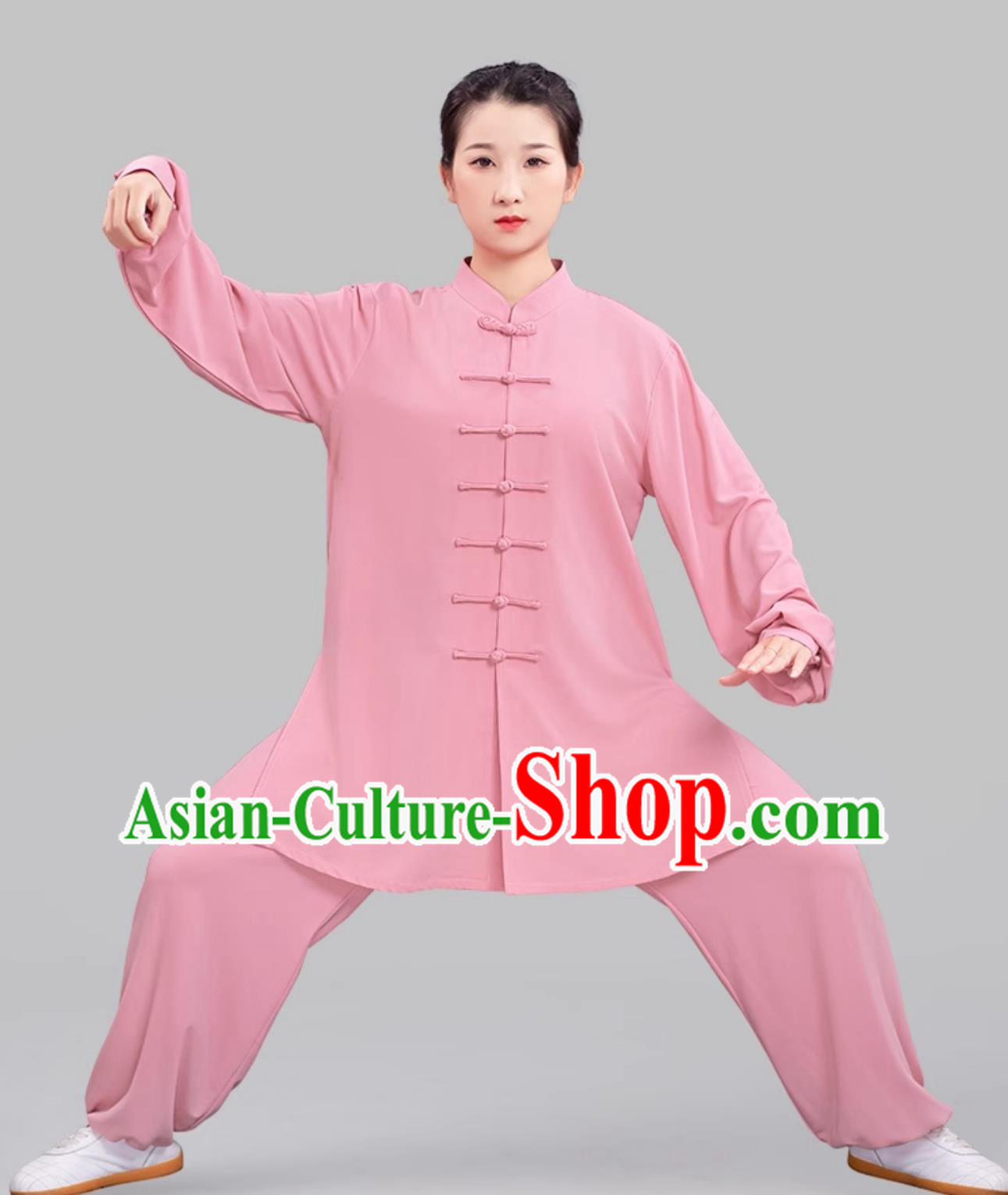 Pink Women Stretch Tai Chi Suit Ba Duan Jin Taiji Training Outfit Pink Women Stretch Tai Chi Suit Ba Duan Jin Taiji Training Outfit