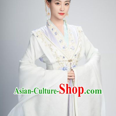 TV Series Fateful Love Princess Consort Han Zi Qing Dress Chinese Traditional Clothing Ancient Noble Woman Costume