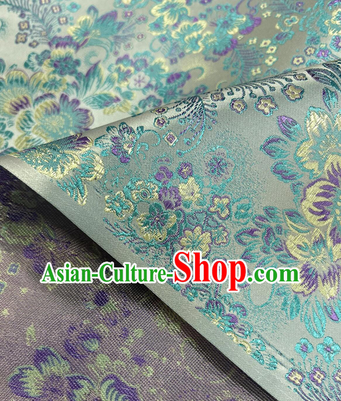 Classical Flowers Pattern Design Satin Drapery Traditional Tang Suit Cheongsam Fabric Chinese White Brocade Classical Flowers Pattern Design Satin Drapery Traditional Tang Suit Cheongsam Fabric Chinese White Brocade