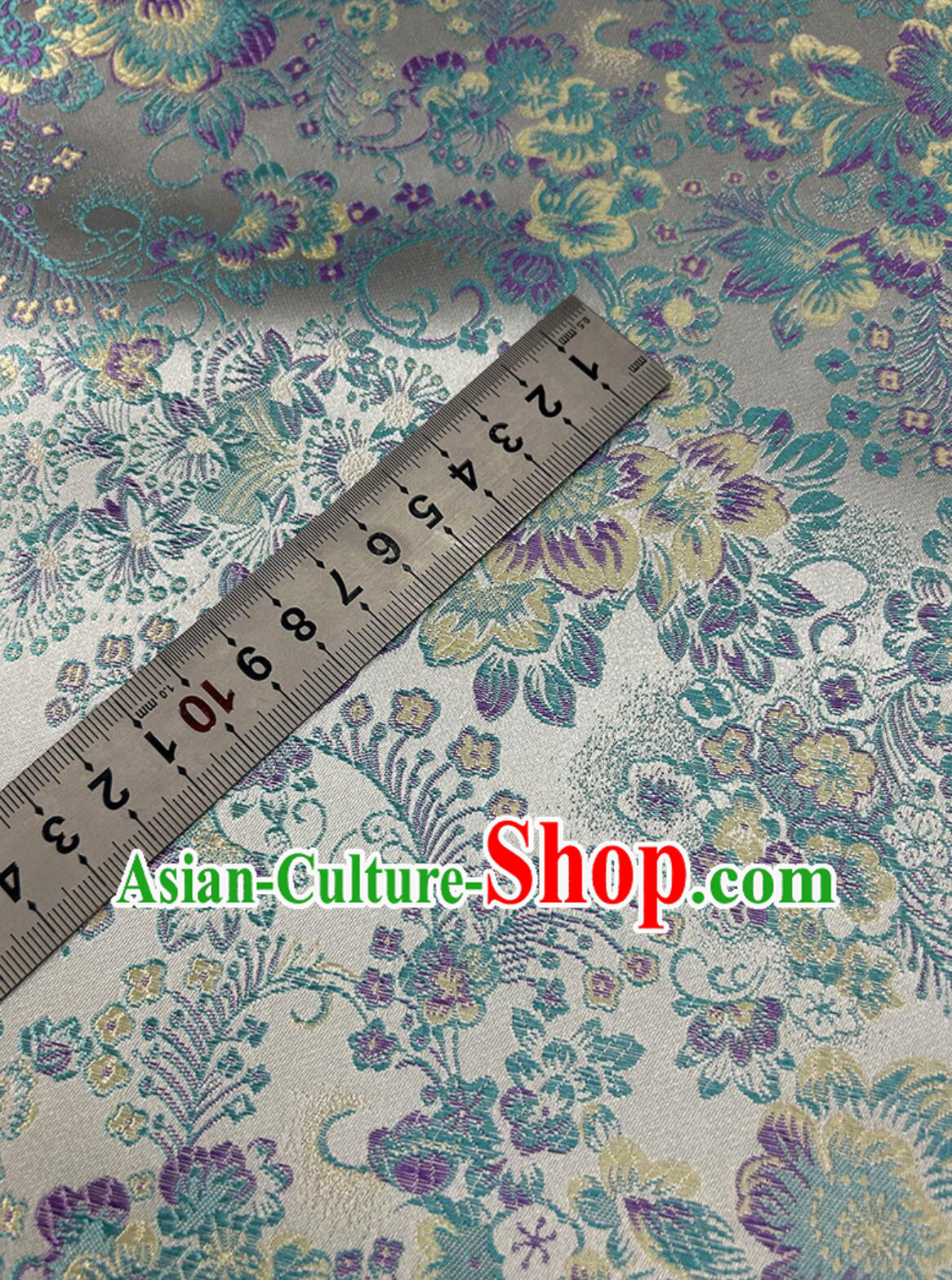 Classical Flowers Pattern Design Satin Drapery Traditional Tang Suit Cheongsam Fabric Chinese White Brocade Classical Flowers Pattern Design Satin Drapery Traditional Tang Suit Cheongsam Fabric Chinese White Brocade