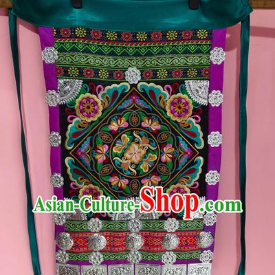 Traditional Dong Nationality Long Waist Wrap Dance Costume Chinese Ethnic Clothing