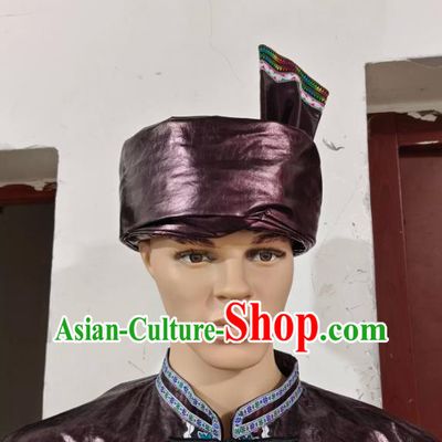 Chinese Ethnic Dance Headwear Dong Ethnic Performance Mens Hat
