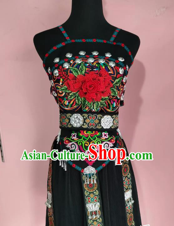 Chinese Ethnic Minority Costume Miao Ethnic Dance Costume Chinese Ethnic Minority Costume Miao Ethnic Dance Costume