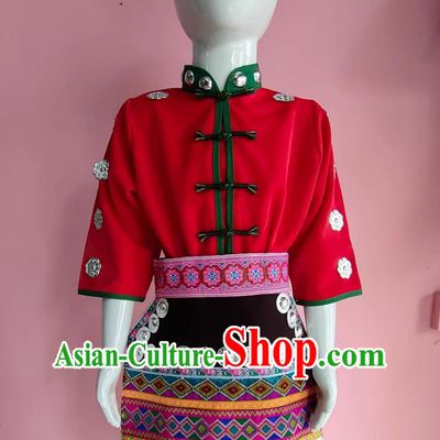 Guizhou Danzhai Miao Golden Pheasant Costume Chinese Ethnic Style Short Skirt Set