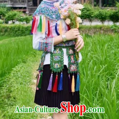 Chinese Performance Dance Dress Dong Nationality Golden Pheasant Suit Ethnic Costume