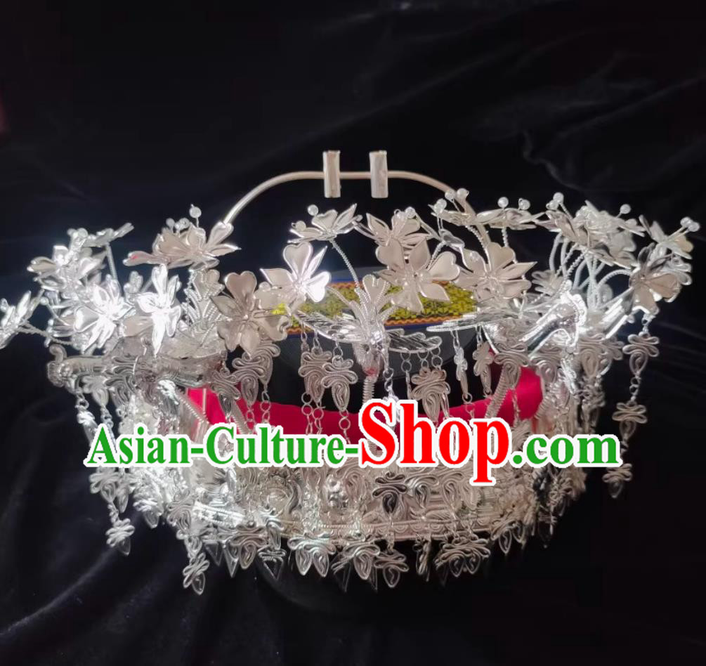 Chinese Shui Ethnic Silver Headpiece Handmade Minority Crown Chinese Shui Ethnic Silver Headpiece Handmade Minority Crown