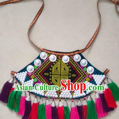 Chinese Miao Kids Festival Bellyband Traditional Dance Costume