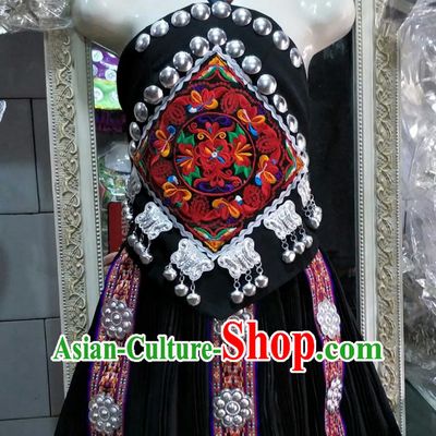 Chinese Ethnic Performance Costume Dance Outfit Children Bellyband Skirt Two Piece Set