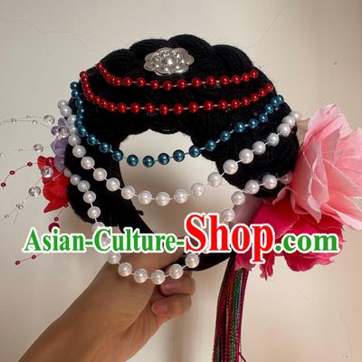 Yunnan Lijiang Naxi Ethnic Daughter Kingdom Headwear Chinese Mosuo Minority Little Moon Hair Hoop