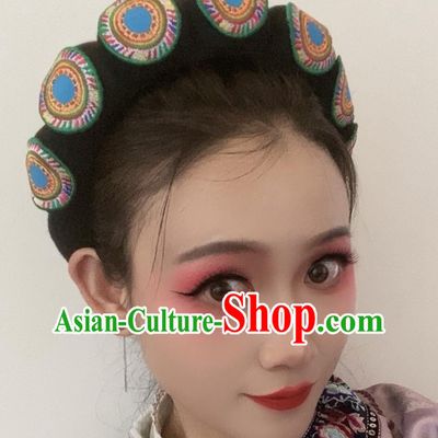 Chinese Ethnic Hair Hoop Yunnan Lijiang Naxi Headwear Minority Nationality Performance Accessories
