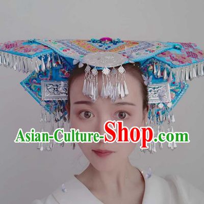 Chinese Zhuang Ethnic Hat Miao Minority Headwear