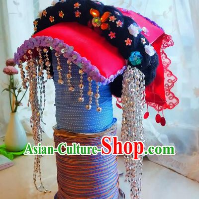 Chinese Yi Ethnic Headwear Daliangshan A Re Yi Tile Hat