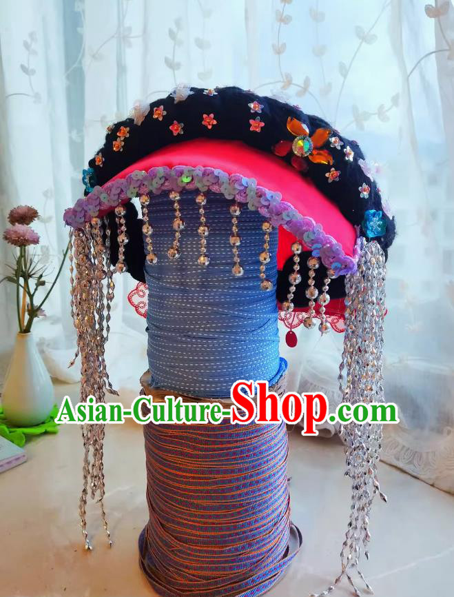 Chinese Yi Ethnic Headwear Daliangshan A Re Yi Tile Hat Chinese Yi Ethnic Headwear Daliangshan A Re Yi Tile Hat