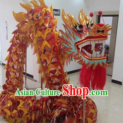 Red International Dragon Dance Costume Net Dragon Chinese Dragon Dance Training Equipment Set