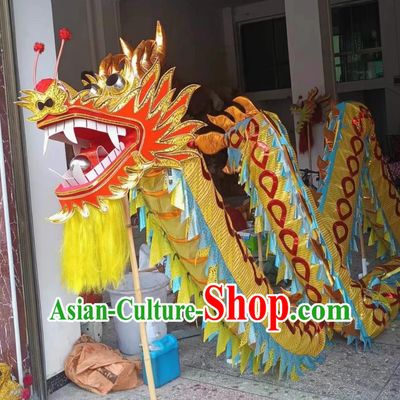 Colorful Gold International Dragon Dance Costume Net Dragon Chinese Dragon Dance Training Equipment Set