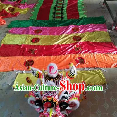 Chinese Lion Dance Costume Foshan Hakka Kylin Head Awakening Lion Performance Equipment