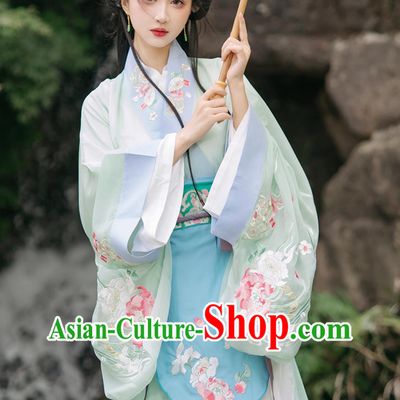 Wei Jin Style Hanfu Women Wei Shang Cross Collar Ru Qun Ancient Chinese Costumes Complete Set